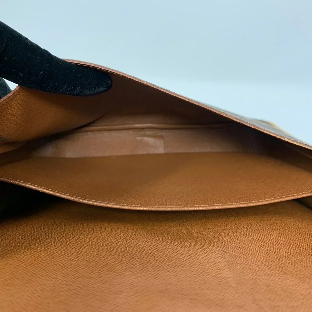 Louis Vuitton Brown Monogram Crossbody with Tan Leather Accents